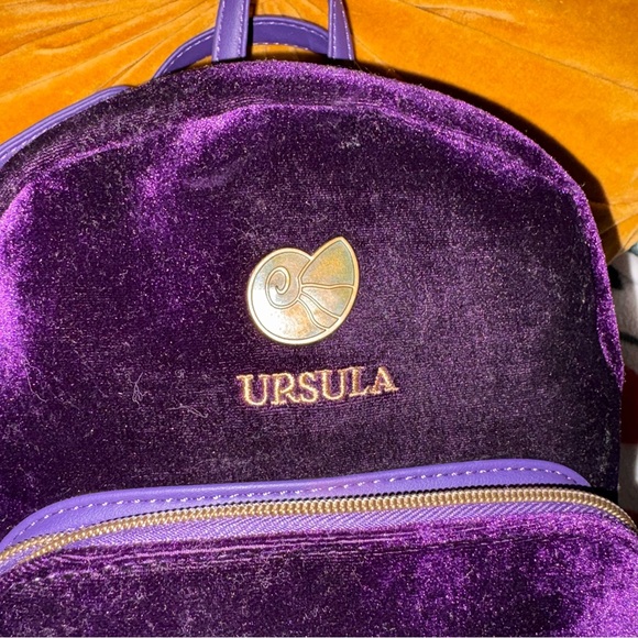Loungefly Her Universe Disney Villains Ursula Velvet Mini Backpack - Picture 5 of 8